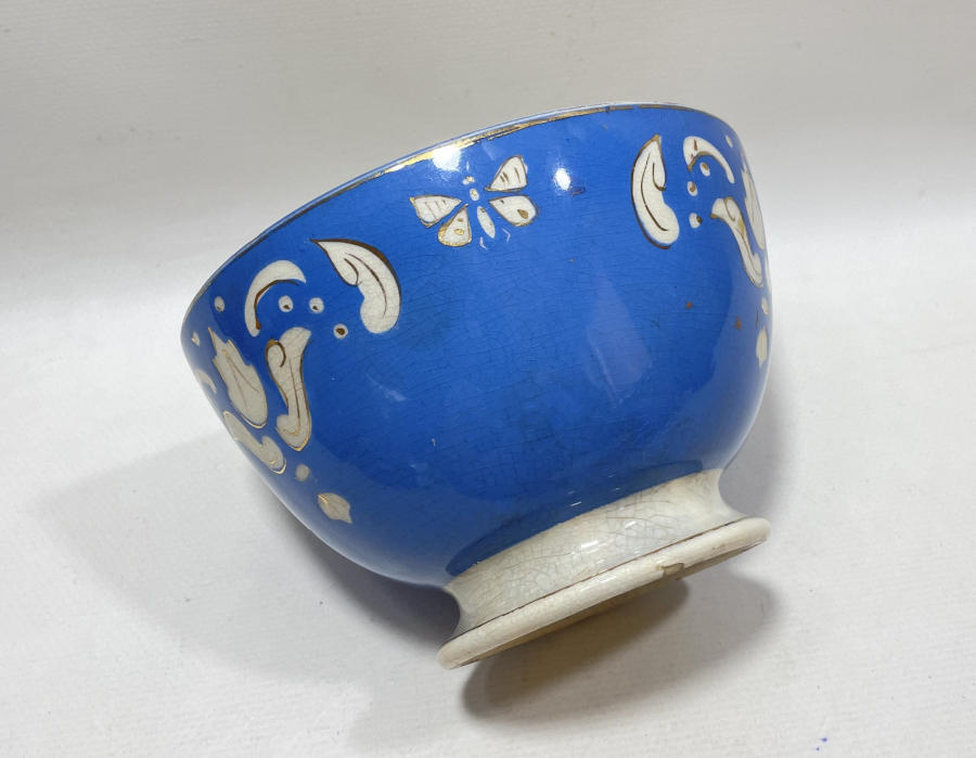 OSMANLI DÖNEMİ ALTIN VARAKLI NADİR RENKTE BÜYÜK BOY PORSELEN ÇORBA KASESİ