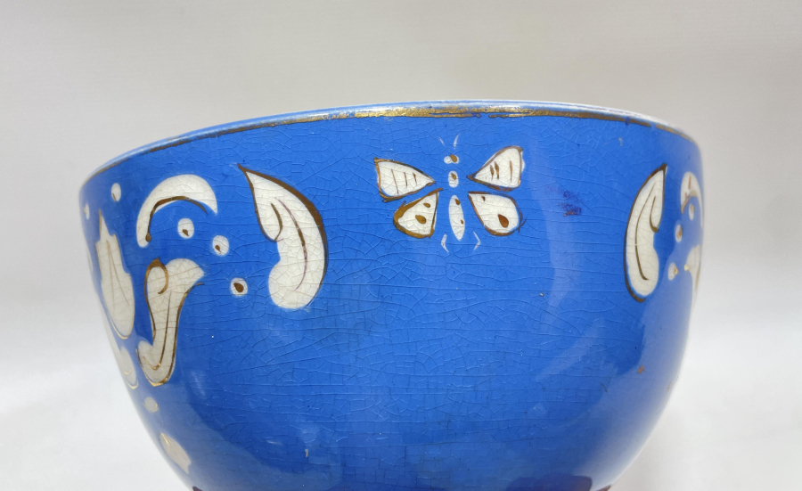 OSMANLI DÖNEMİ ALTIN VARAKLI NADİR RENKTE BÜYÜK BOY PORSELEN ÇORBA KASESİ