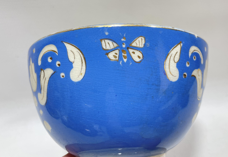 OSMANLI DÖNEMİ ALTIN VARAKLI NADİR RENKTE BÜYÜK BOY PORSELEN ÇORBA KASESİ