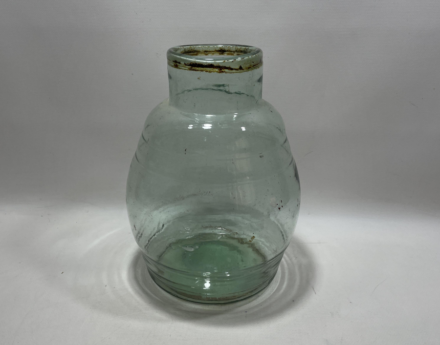 OSMANLI DÖNEMİ KOPARMA İŞÇİLİKLİ CAM ŞEKERCİ KAVANOZU