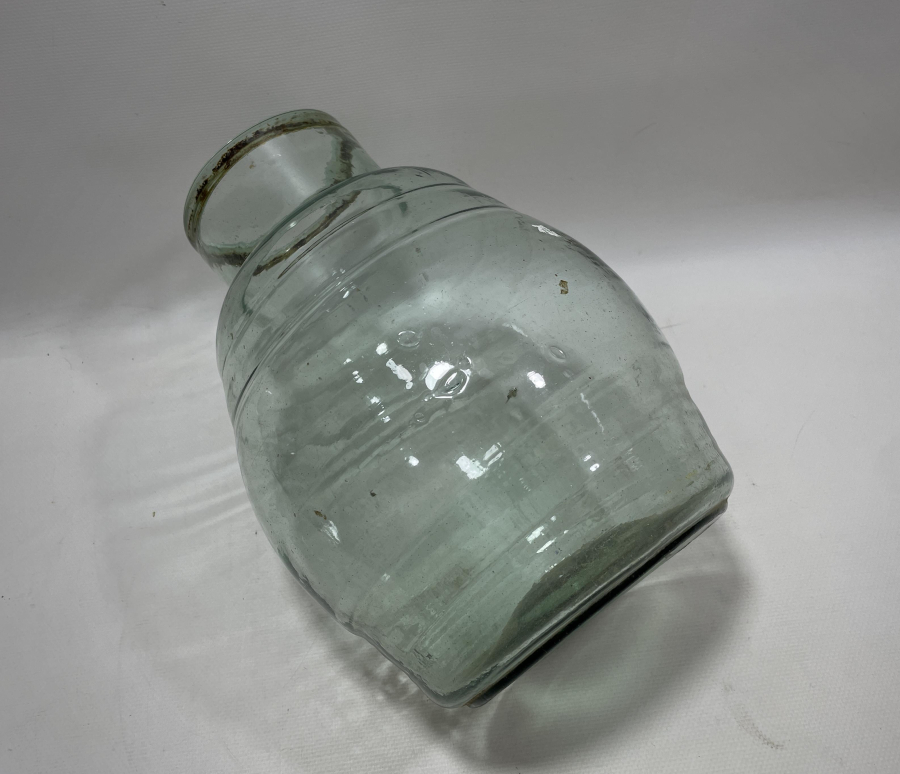 OSMANLI DÖNEMİ KOPARMA İŞÇİLİKLİ CAM ŞEKERCİ KAVANOZU