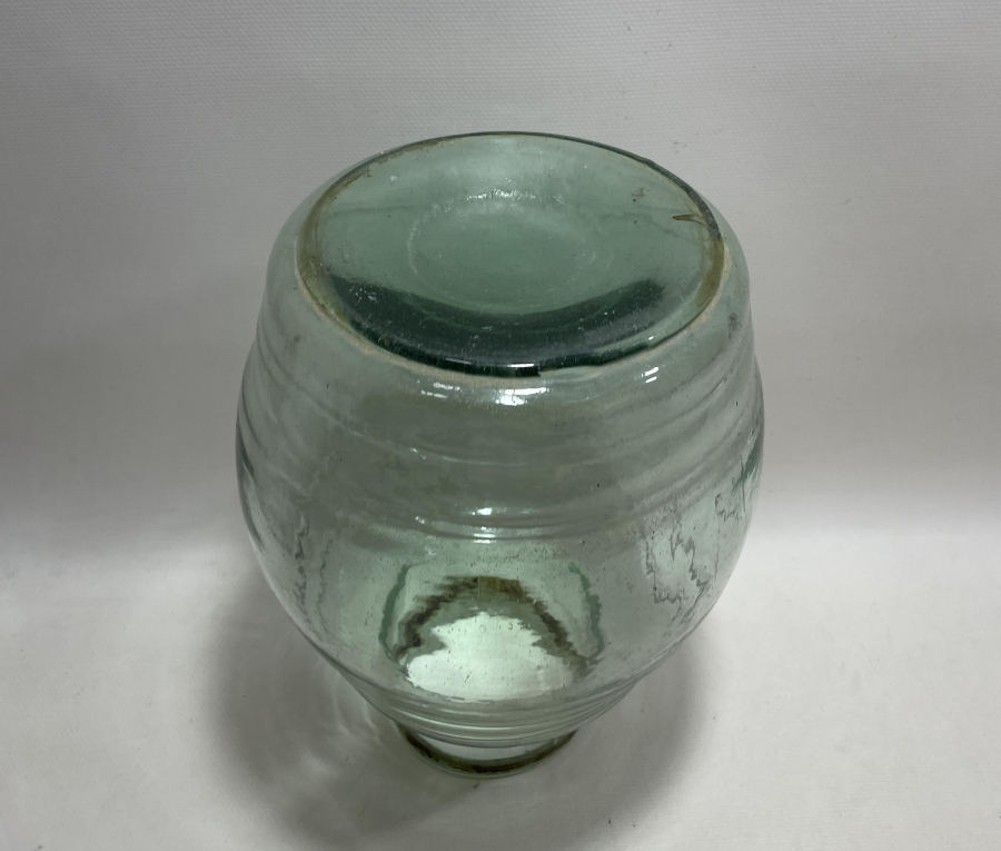 OSMANLI DÖNEMİ KOPARMA İŞÇİLİKLİ CAM ŞEKERCİ KAVANOZU