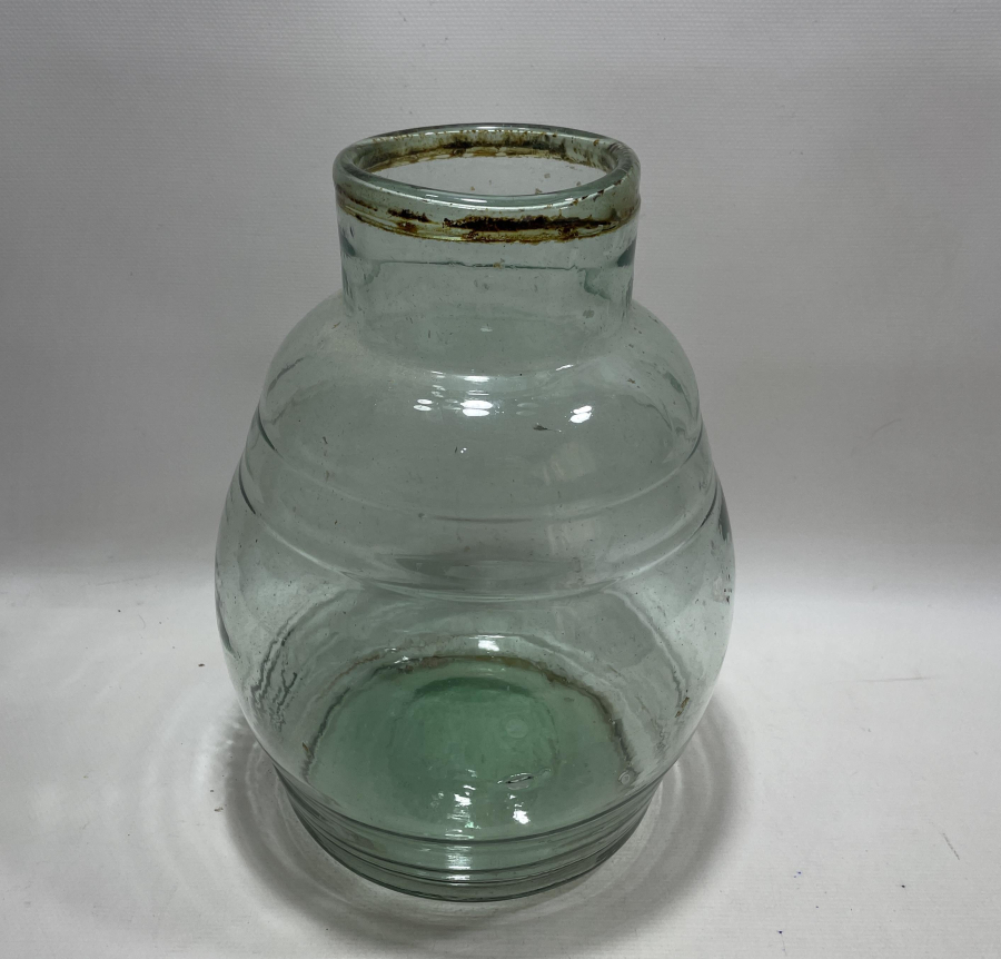 OSMANLI DÖNEMİ KOPARMA İŞÇİLİKLİ CAM ŞEKERCİ KAVANOZU