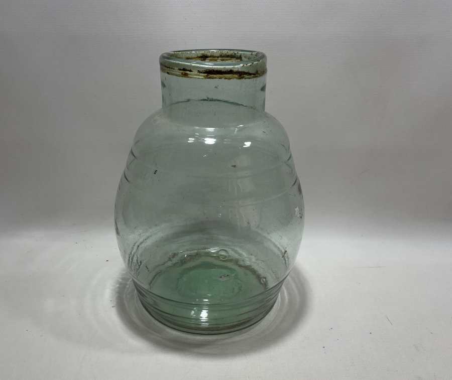 OSMANLI DÖNEMİ KOPARMA İŞÇİLİKLİ CAM ŞEKERCİ KAVANOZU