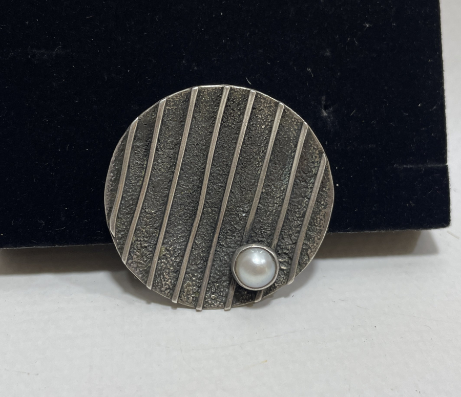 ÖZEL YAPIM İNCİLİ GÜMÜŞ KOLYE UCU