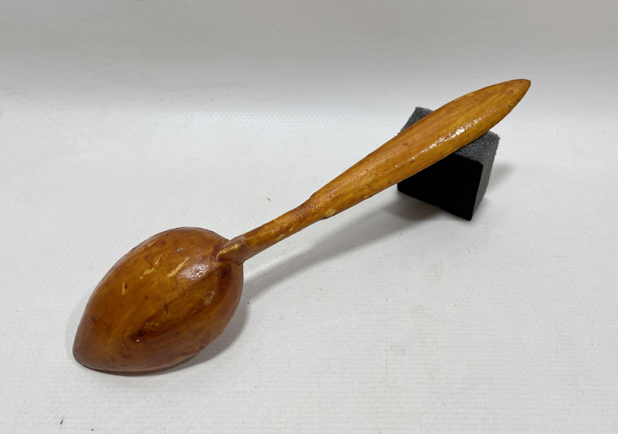 SAPINDA AFİYET OLSUN EFENDİM YAZILI OSMANLI DÖNEMİ TAHTA KAŞIK