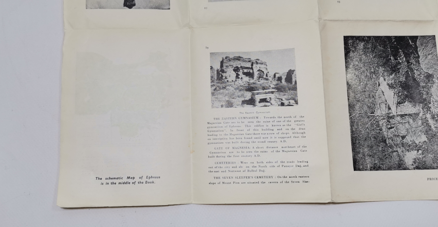 1966 TARİHLİ ÇOK NADİR EFES ANTİK KENT HARİTASI - REHBERİ