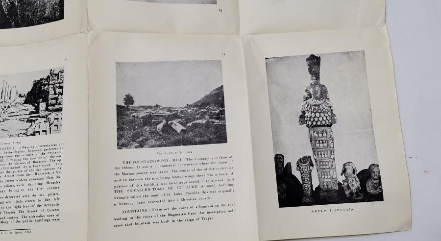 1966 TARİHLİ ÇOK NADİR EFES ANTİK KENT HARİTASI - REHBERİ