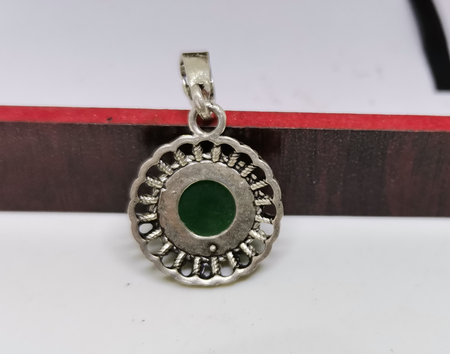 AKİK TAŞLI BEYPAZARI İŞİ GÜMÜŞ KOLYE UCU