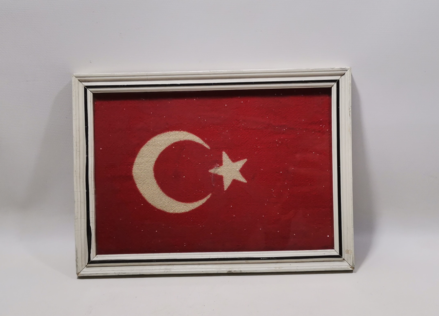 CUMHURİYET BAŞLARI KÖK BAYA ÇOK NADİR BASKI BAYRAK