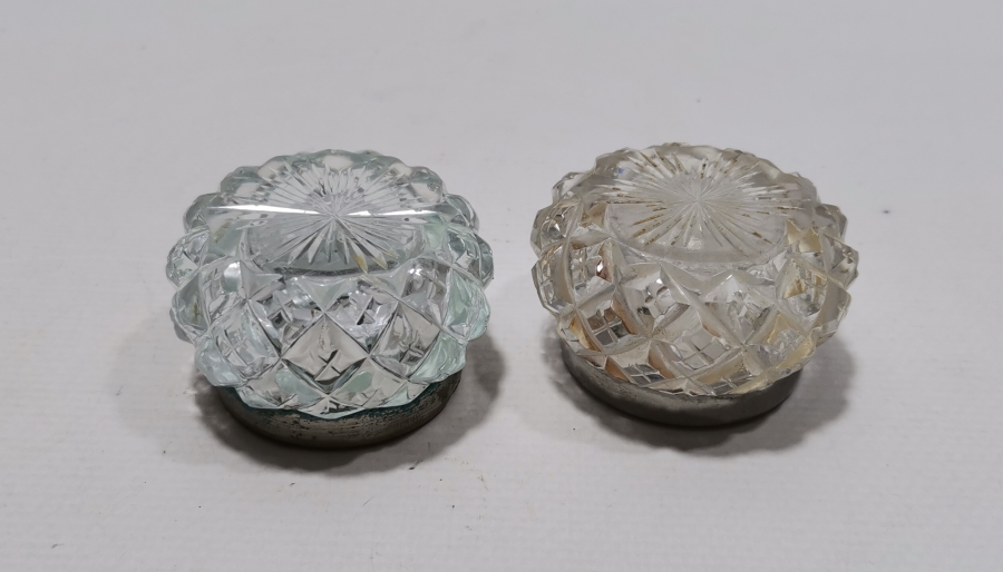 KRİSTAL KESME İŞÇİLİKLİ ANTİKA ÇİFT RUS HAVYARLIK