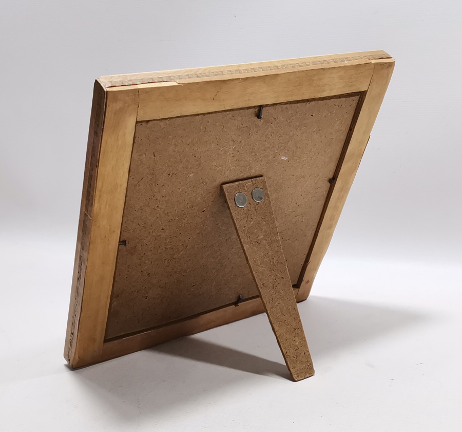 MİNE İŞÇİLİKLİ ALLAH YAZILI MARKÜTERİ İŞÇİLİKLİ ANTİKA MASA ÜSTÜ PANOSU