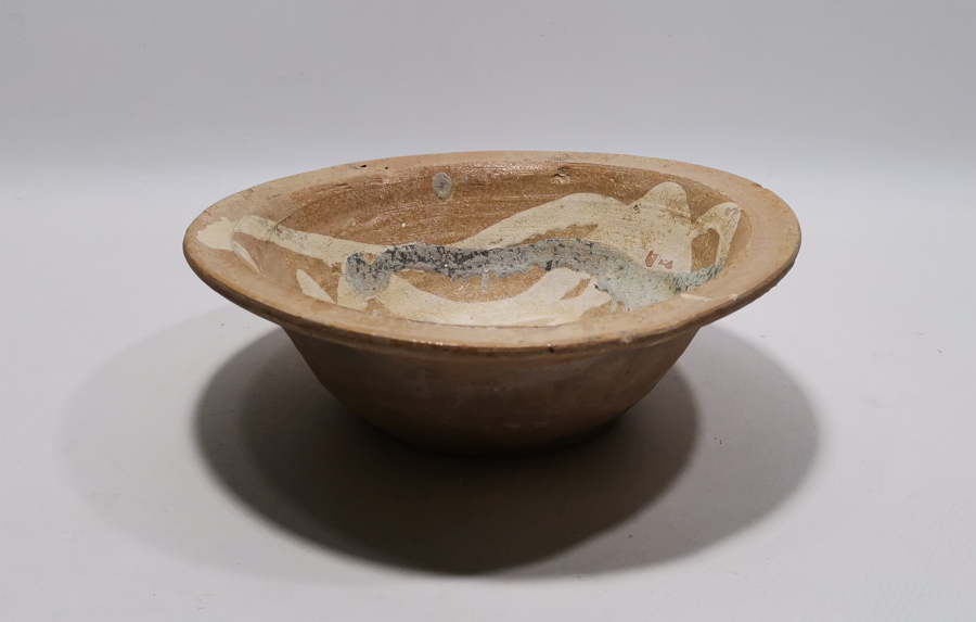 OSMANLI DÖNEMİ EL YAPIMI SIRLI KINIK KASE