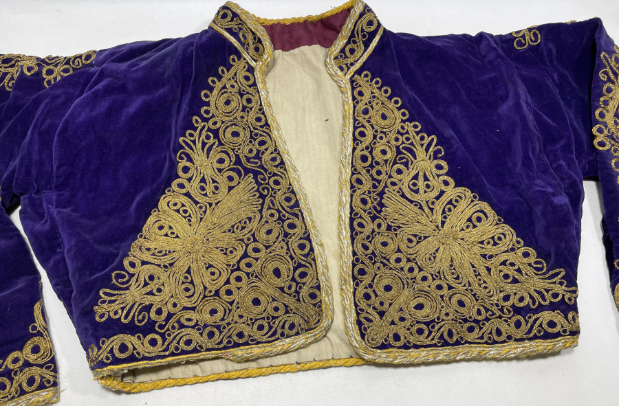 OSMANLI DÖNEMİ KADİFE ÜZERİ ALTIN SIRMA İŞÇİLİKLİ NADİR GELİN CEPKENİ