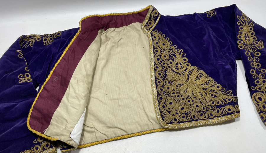 OSMANLI DÖNEMİ KADİFE ÜZERİ ALTIN SIRMA İŞÇİLİKLİ NADİR GELİN CEPKENİ