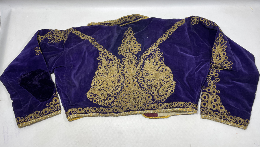 OSMANLI DÖNEMİ KADİFE ÜZERİ ALTIN SIRMA İŞÇİLİKLİ NADİR GELİN CEPKENİ