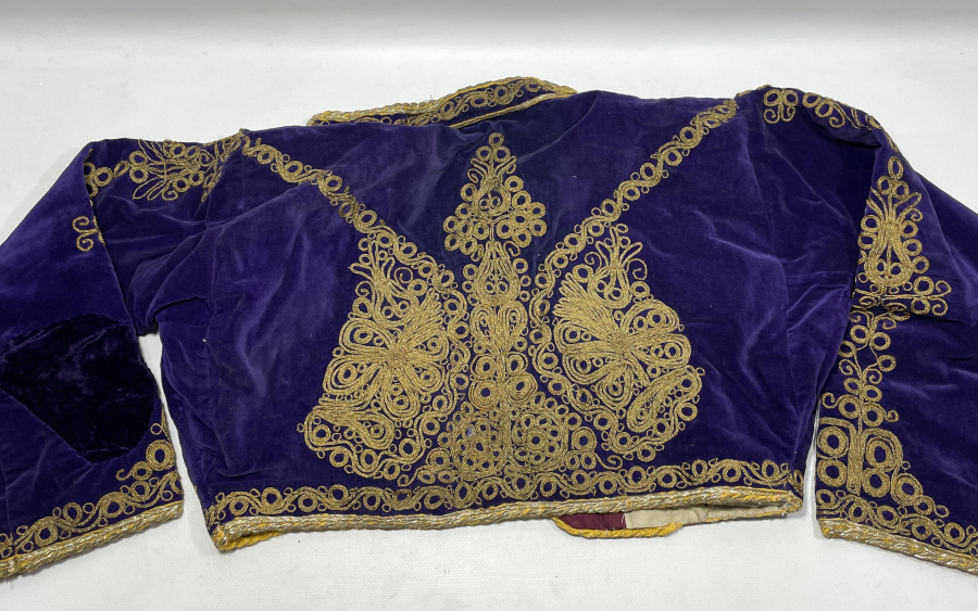 OSMANLI DÖNEMİ KADİFE ÜZERİ ALTIN SIRMA İŞÇİLİKLİ NADİR GELİN CEPKENİ