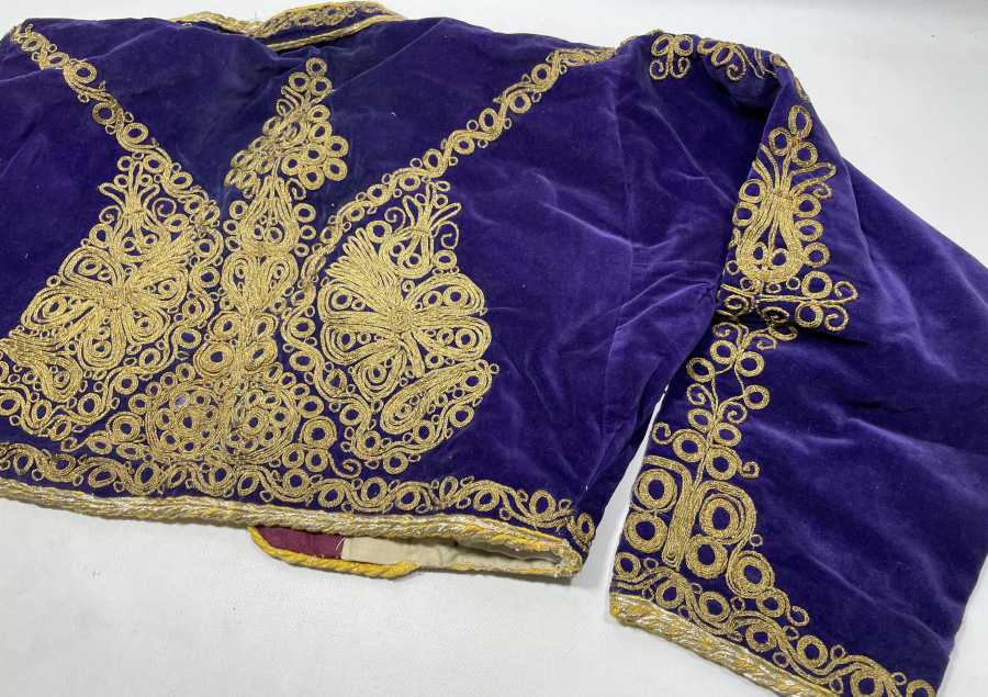 OSMANLI DÖNEMİ KADİFE ÜZERİ ALTIN SIRMA İŞÇİLİKLİ NADİR GELİN CEPKENİ