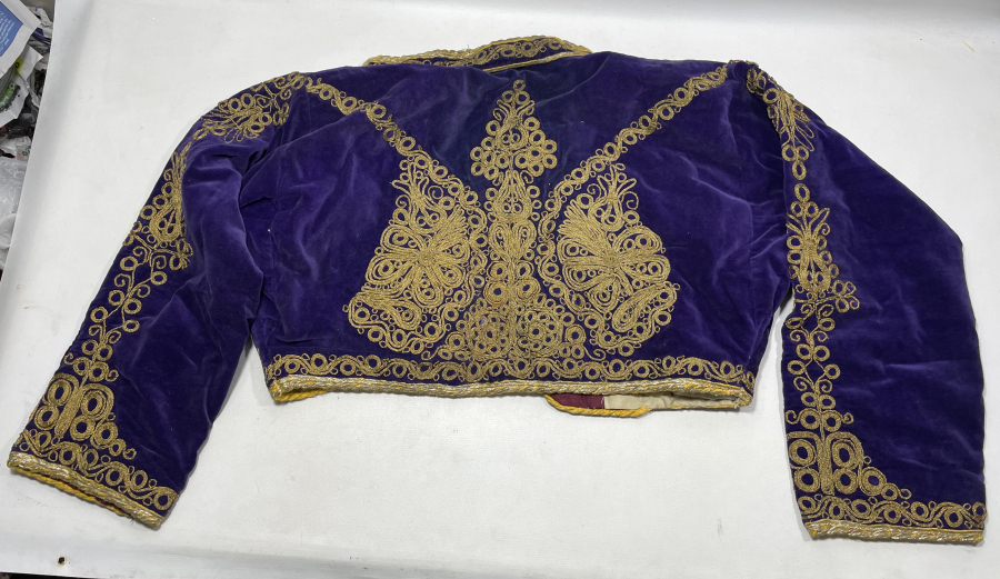 OSMANLI DÖNEMİ KADİFE ÜZERİ ALTIN SIRMA İŞÇİLİKLİ NADİR GELİN CEPKENİ