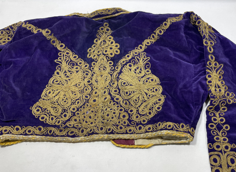 OSMANLI DÖNEMİ KADİFE ÜZERİ ALTIN SIRMA İŞÇİLİKLİ NADİR GELİN CEPKENİ
