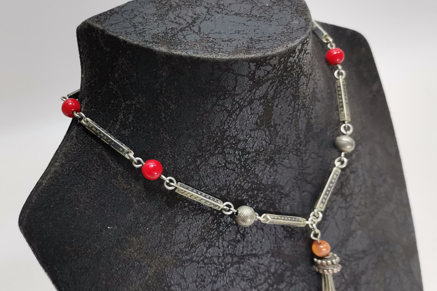 OSMANLI PARÇALARDAN DİZAYN EDİLMİŞ ÖZEL YAPIM SAVATLI GERDANLIK