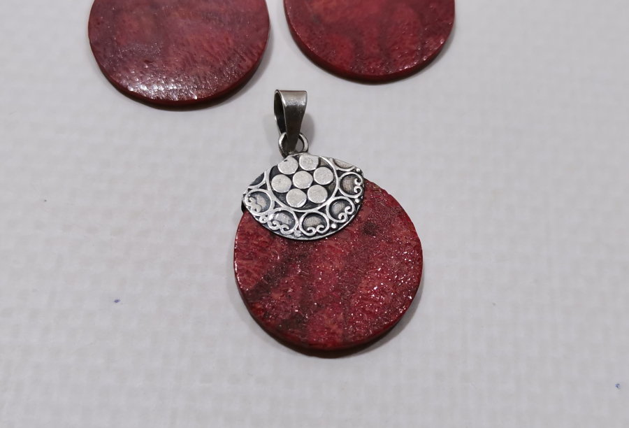 ÖZEL YAPIM MERCAN TAŞLI KOLYE KÜPE TAKIMI