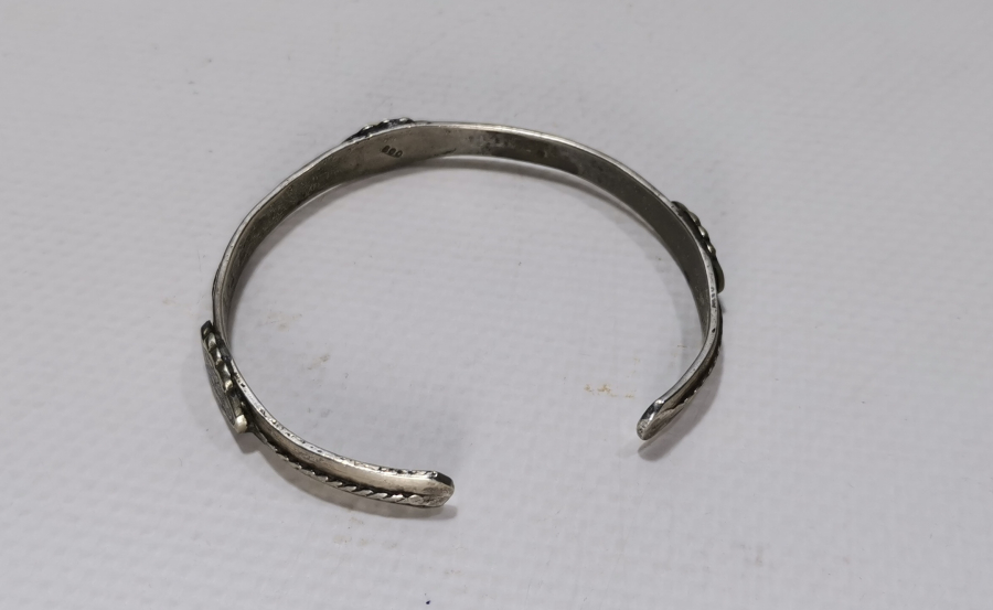 ÖZEL YAPIM SAVATLI GÜMÜŞ BİLEKLİK