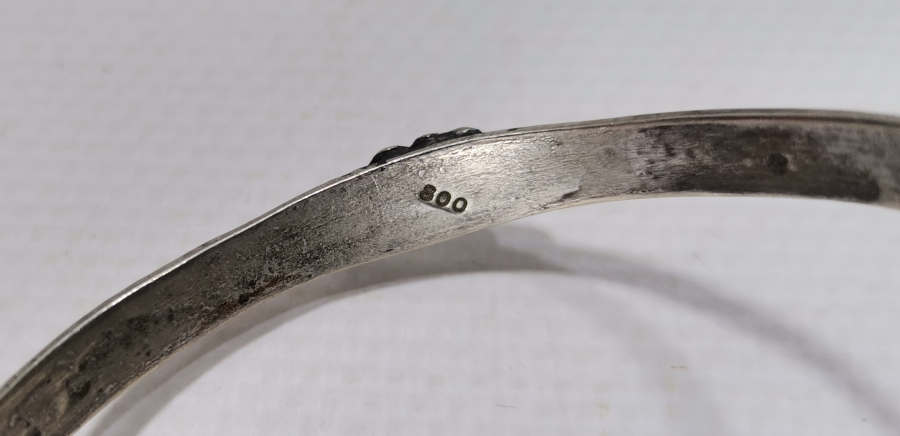 ÖZEL YAPIM SAVATLI GÜMÜŞ BİLEKLİK