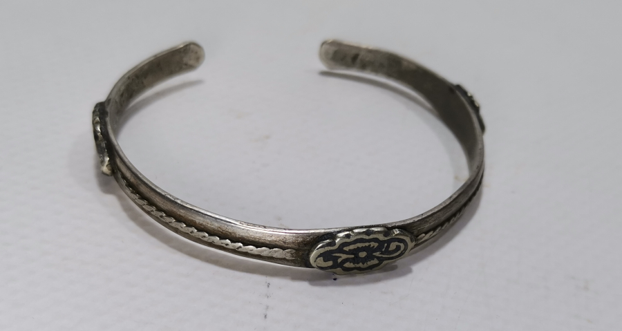 ÖZEL YAPIM SAVATLI GÜMÜŞ BİLEKLİK