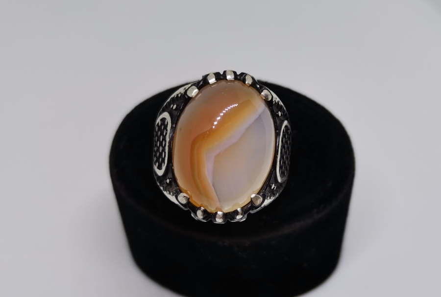 SÜLEYMANİYE AKİKLİ GÜMÜŞ YÜZÜK