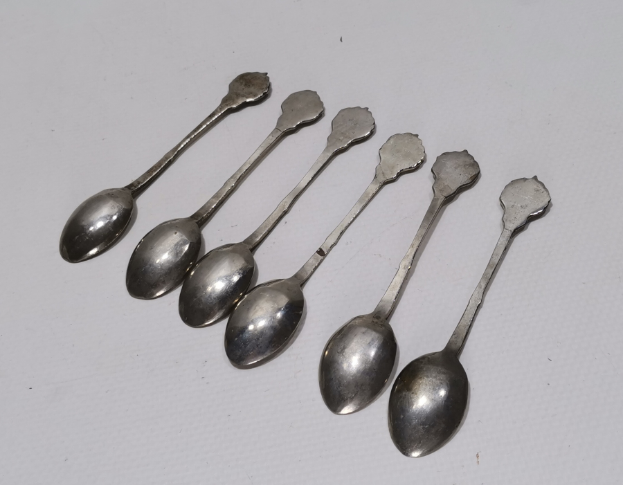 ÜZERİNDE OSMANLICA MAŞALLAH YAZILI SAPLARI MİNE İŞÇİLİKLİ OSMANLI DÖNEMİ ÇAY KAŞIĞI TAKIMI