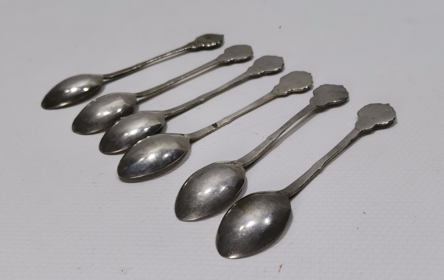 ÜZERİNDE OSMANLICA MAŞALLAH YAZILI SAPLARI MİNE İŞÇİLİKLİ OSMANLI DÖNEMİ ÇAY KAŞIĞI TAKIMI