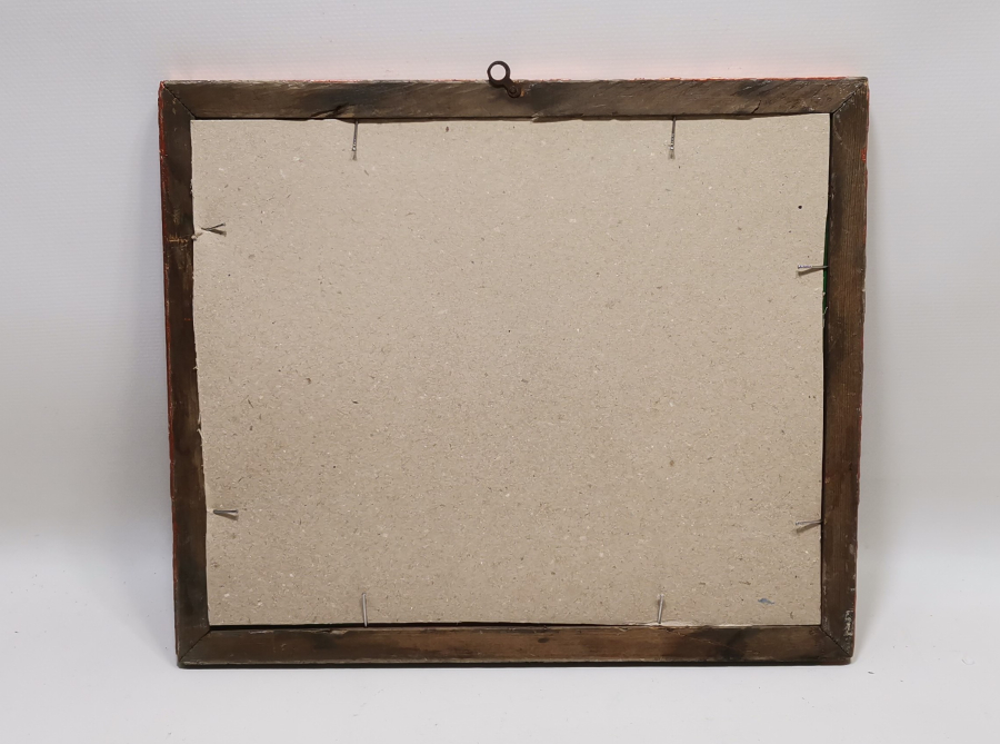 BU DA GEÇER YA HU YAZILI EL BOYAMA ANTİK CAM ALTI HAT LEVHA