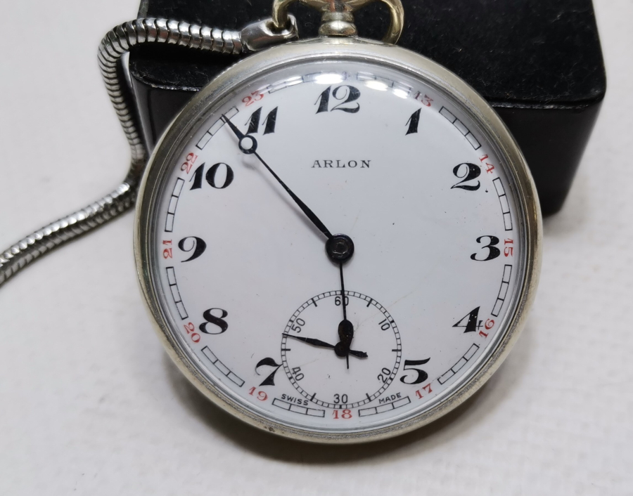 ÇİL KONDİSYONDA TEPEDEN KURMALI ANTİKA ARLON CEP SAATİ