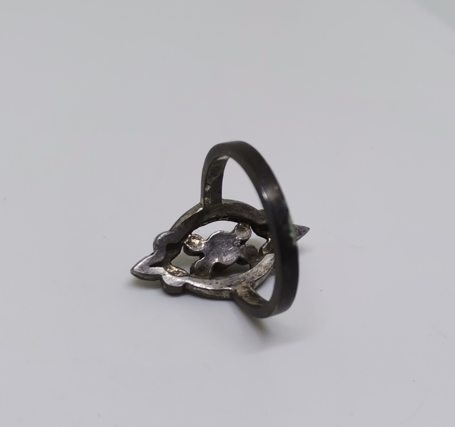 ELMAS VE YAKUT TAŞLI ANTİKA MEKİK YÜZÜK