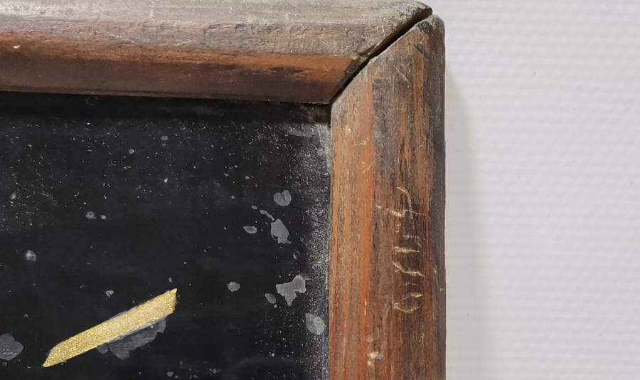 ORJİNAL ÇERÇEVESİNDE FETİH SURESİ YAZILI OSMANLI DÖNEMİ CAM ALTI HAT LEVHA