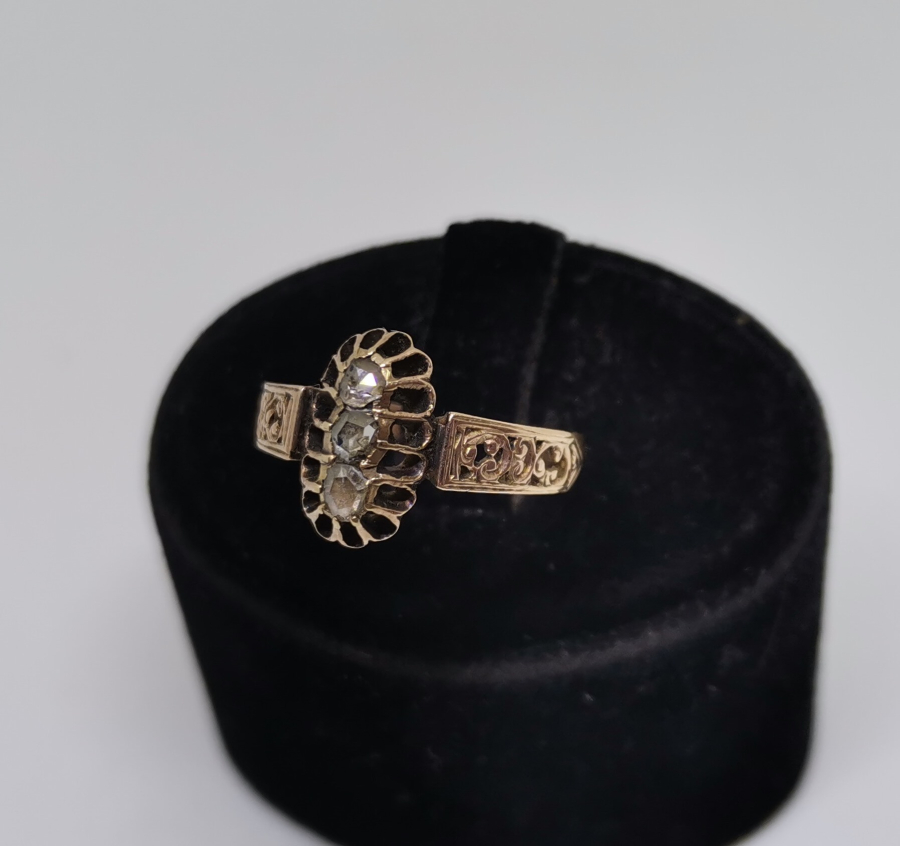 OSMANLI DÖNEMİ ELMAS TAŞLI ALTIN YÜZÜK