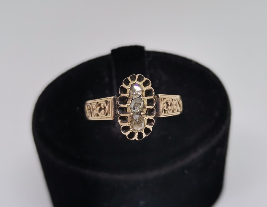 OSMANLI DÖNEMİ ELMAS TAŞLI ALTIN YÜZÜK