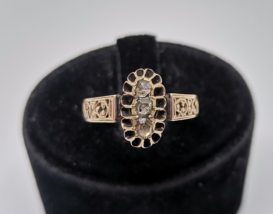 OSMANLI DÖNEMİ ELMAS TAŞLI ALTIN YÜZÜK