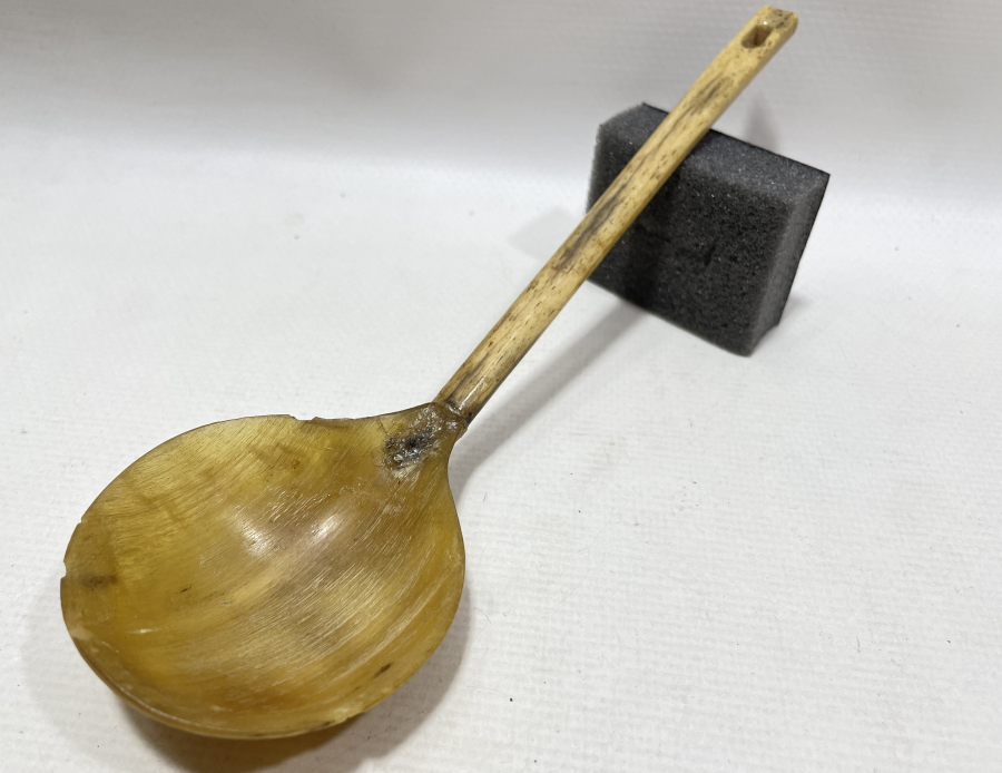 OSMANLI DÖNEMİ TEKKE İŞİ BOYNUZ HOŞAF KAŞIĞI