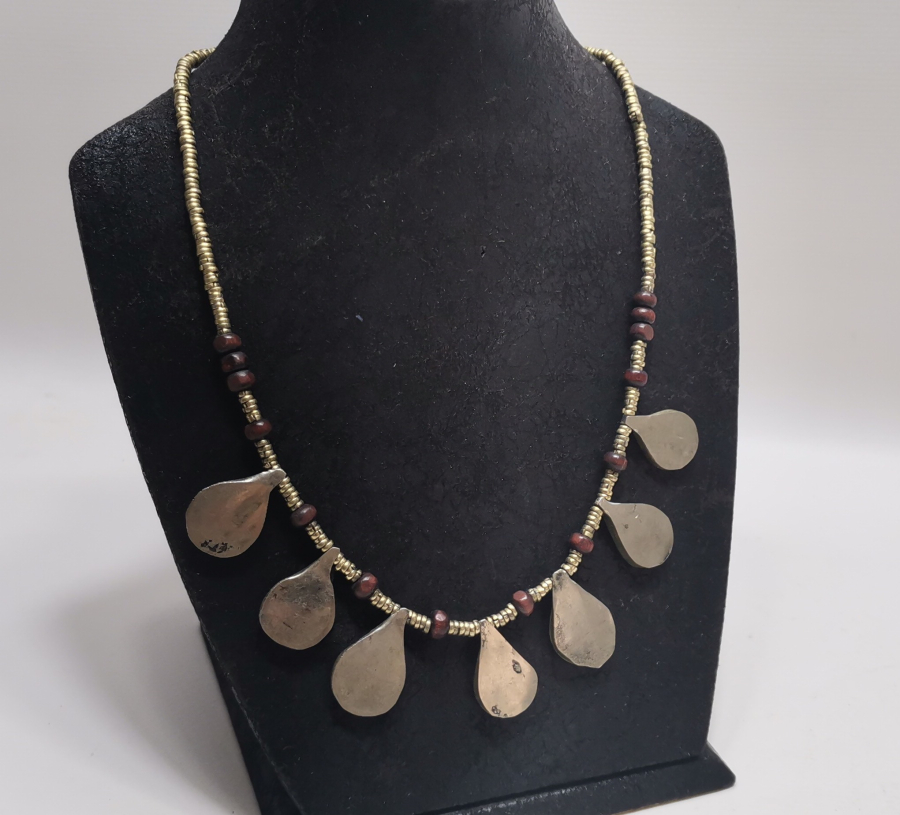 TURKUAZ TAŞLI TÜRKMEN İŞİ BÜYÜK BOY ANTİKA GERDANLIK