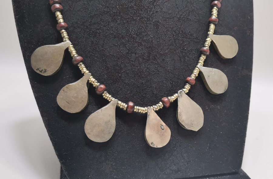 TURKUAZ TAŞLI TÜRKMEN İŞİ BÜYÜK BOY ANTİKA GERDANLIK