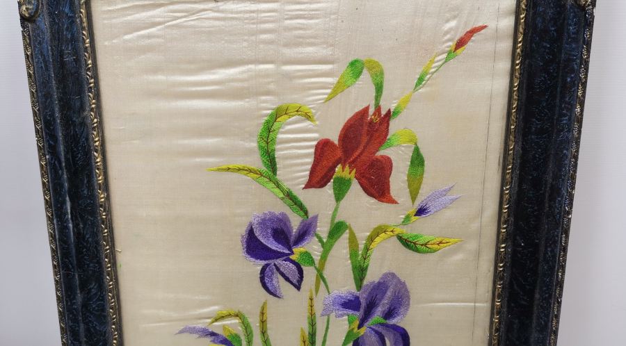 ÜZERİ OSMANLICA YAZILI BÜYÜK BOY EL İŞİ PANO