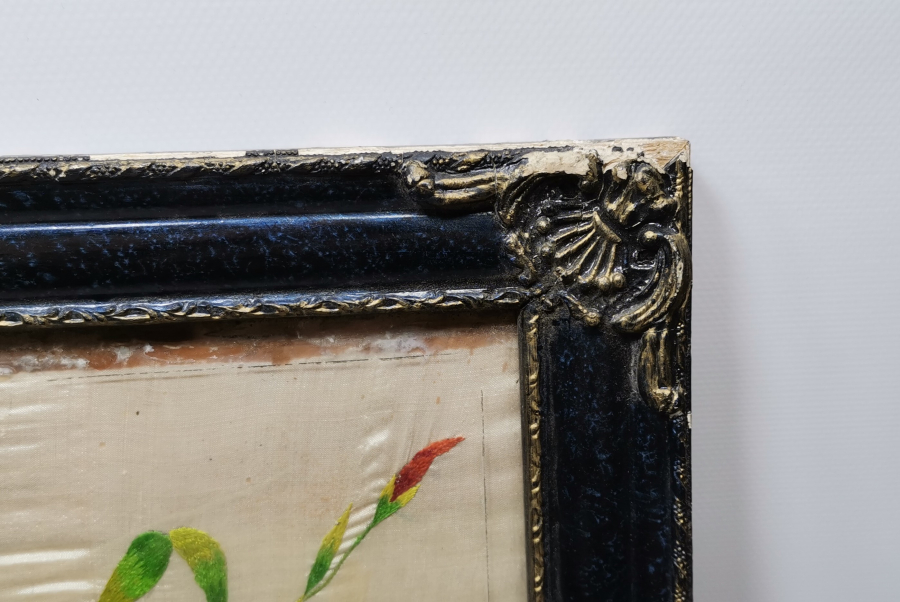 ÜZERİ OSMANLICA YAZILI BÜYÜK BOY EL İŞİ PANO