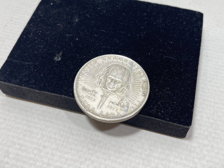 CUMHURİYETİN 50. YILI GÜMÜŞ 50 LİRA HATIRA PARA