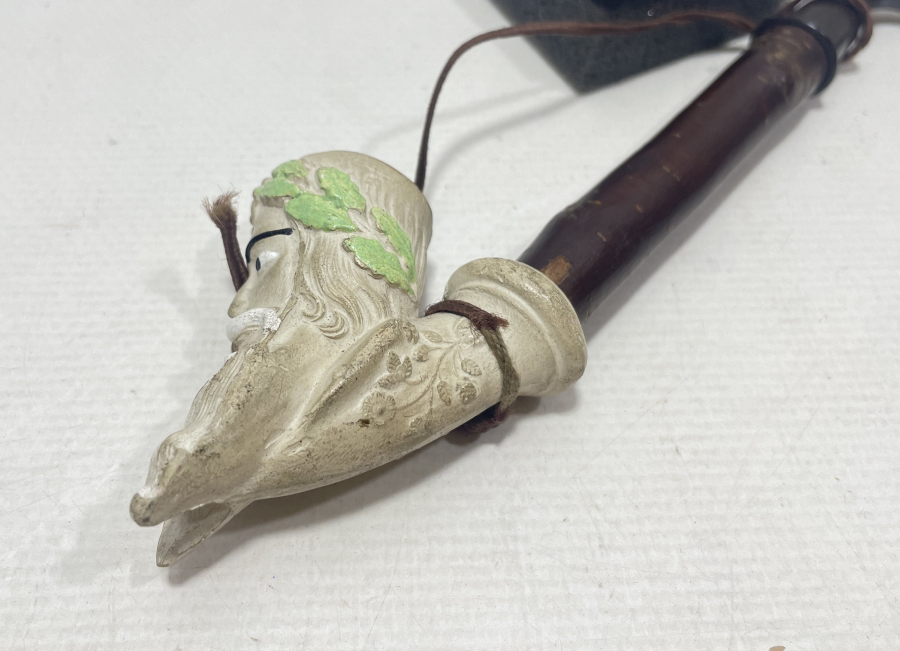 OSMANLI DÖNEMİ ÇOK NADİR BOYNUZ SAPLI VE KİRAZ AĞAÇLI JACOP PİPO