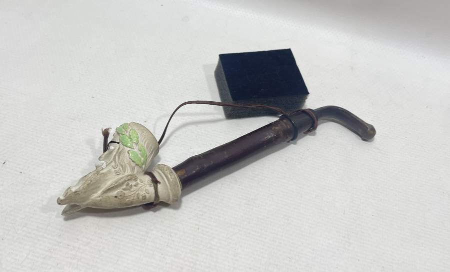 OSMANLI DÖNEMİ ÇOK NADİR BOYNUZ SAPLI VE KİRAZ AĞAÇLI JACOP PİPO