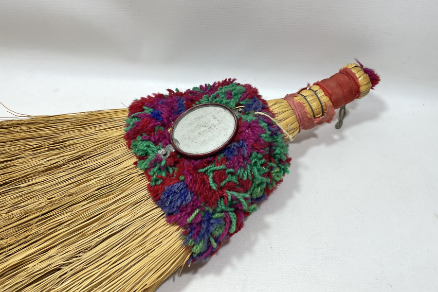 OSMANLI DÖNEMİ ÇOK NADİR EDİRNE İŞİ AYNALI SÜPÜRGE