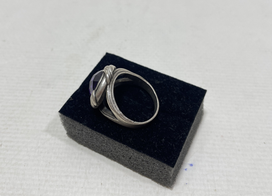 ÖZEL YAPIM AMETİST TAŞLI GÜMÜŞ YÜZÜK