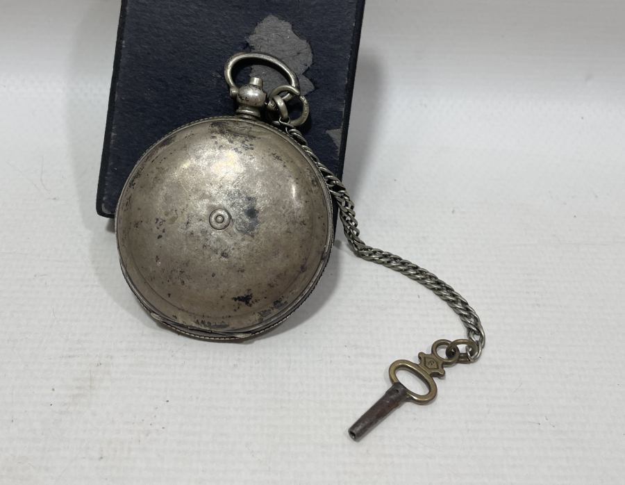 OSMANLI DÖNEMİ ÇİL KADRANLI GÜMÜŞ CEP SAATİ